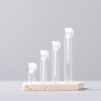 Flacon de testeur de parfum transparent de 1ml 2ml 3ml Flacon de parfum en verre avec couvercle en plastique