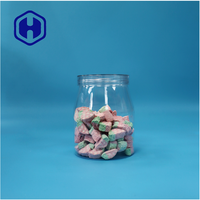 Pot à collation en plastique PET de 855 ml à large ouverture, anti-fuite, sans BPA, de qualité alimentaire, avec couvercle à vis, pour bonbons, noix, chocolat, chewing-gums, biscuits, gelée