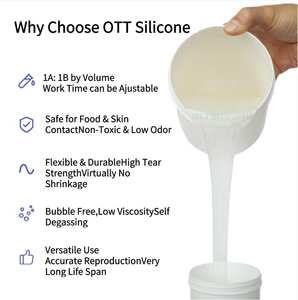 Nouveau 2026 RTV2 Caoutchouc de silicone liquide, matière première pour moules à bougies et moules de décoration, échantillon gratuit - Product Image 5