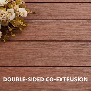 Legno di plastica composito pavimento esterno giardino terrazza 3D in rilievo venature di legno seconda generazione Co-estrusione WPC Decking - Product Image 5
