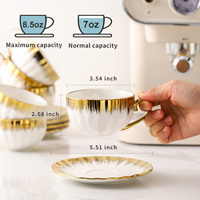 Ensemble tasse à thé et soucoupe en porcelaine fine blanche personnalisé Vintage Europe anglais en céramique après-midi tasse à thé tasse à café avec soucoupe