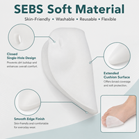 Protector de Dedos Grandes Reutilizable al por Mayor, Funda Antifricción para Juanetes, Almohadilla para Dedos Superpuestos, SEBS Duradero y Transpirable para Uso Diario