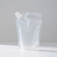 Sachets de remplissage pour boissons liquides, jus, bière, emballage transparent, sachets doy-pack, sachets en plastique avec bec verseur, sachets debout avec poignée et bec verseur