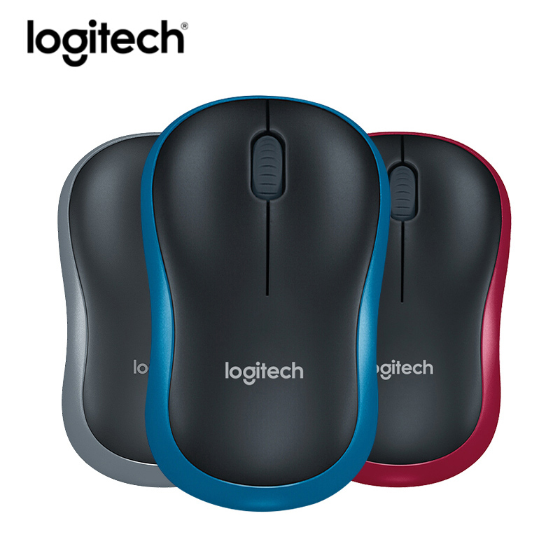 Logitech M186 2.4G Wireless Mouse M185 UP M186 with Ergonomic 1000dpi Nano Receiver For PC MAC