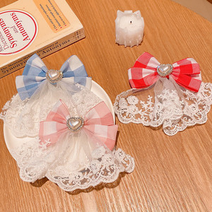 Children's princess mesh <b>bow</b> hair <b>clip</b>, girl's hair <b>clip</b>, back of head hair accessory, baby's forest style fairy hair accessory - Product Image 4