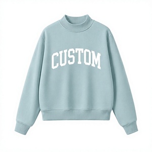 เสื้อสเวตเชิ้ตคอเต่าแขนยาวปักโลโก้ตามสั่งสำหรับผู้หญิง ขายดีที่สุด ระบายอากาศได้ดี เป็นมิตรกับสิ่งแวดล้อม ผ้าฟลีซนุ่ม ไม่บุซับใน - Product Image 1