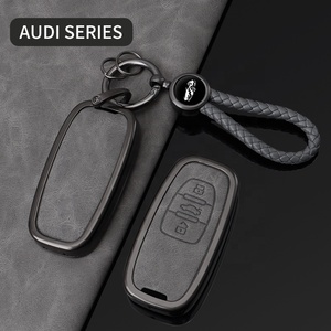 Nouveau produit gris <span class=keywords><strong>double</strong></span> cuir métal pour clés de voiture <span class=keywords><strong>clé</strong></span> de couverture de voiture nouveau design - Product Image 6
