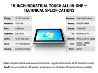 Ordinateur tactile industriel tout-en-un 10,1/13,3/15,6/19/21,5 pouces sous Windows, processeur Intel Core i3/i5/i7, 8 Go DDR3, SSD 128 Go, garantie 1 an