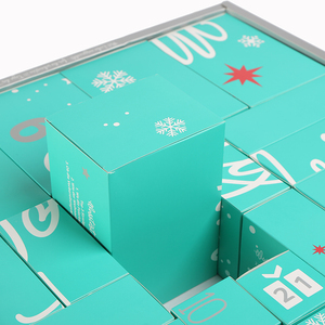 Christmas make up chocolate paper box advent calendar cardboard packaging gift calendar box