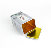 Caja de regalo de lata cuadrada de café galleta bebida diseño tamaño personalizado para té