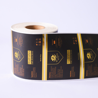 Étiquette biodégradable personnalisée et écologique, autocollants, étiquette autocollante en relief mat brillant, étiquette cosmétique étanche en feuille d'or