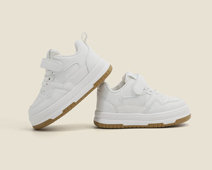 Scarpe Casual traspiranti da bambino antiscivolo scarpe da bambino bambini ragazzi e ragazze alla moda da passeggio scarpe bianche con fondo morbido - Product Image 1