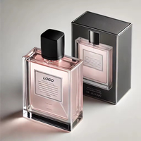 Flacon de parfum en verre transparent de luxe, vide, rond, 30 ml, 50 ml, 100 ml, flacon d'échantillon de parfum en verre unique