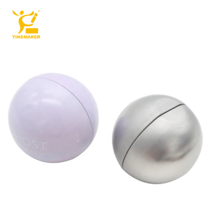 Şerit detay teneke malzeme şenlikli teneke top dekorasyon ile geri dönüşümlü noel ağacı Metal teneke kutu top şekli - Product Image 2