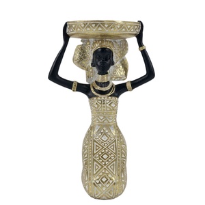Estatua de mujer de diseño africano para decoración del hogar