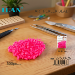 Perline Art Perler ILAN 5x5mm, circa 500 pezzi, rosa - Product Image 3