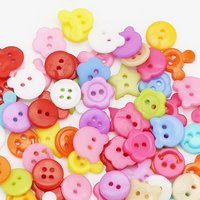 Kancing Baju Bulat Berkualitas Tinggi Ramah Lingkungan untuk Kerajinan, Kancing Resin Plastik Motif Bunga untuk Anak-anak, Promo Hot Sale