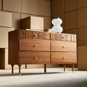 Solid Wood Minimalist <b>Sideboard</b> Storage Cabinet Eco-Friendly Living Room Dining Home Furniture HY203 Home Furniture <b>Sideboard</b> HY - Product Image 1