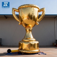 Trophée gonflable personnalisé, sculpture de trophée gonflable doré pour les activités de compétition, la publicité, la décoration et les accessoires d'exposition