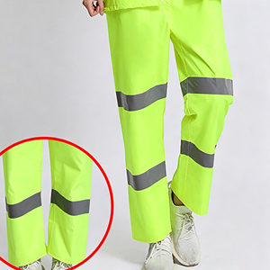 Combinaison de pluie réfléchissante haute visibilité, imperméable, veste et pantalon séparés pour travaux d'assainissement, extérieur et sécurité routière - Product Image 3