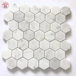 Alibaba Best Wholesale Hexagon Natural Stone Tile,White Marble Mosaic Tile