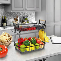 Panier de rangement pour fruits et légumes en métal durable et écologique, pour la cuisine et la table à manger