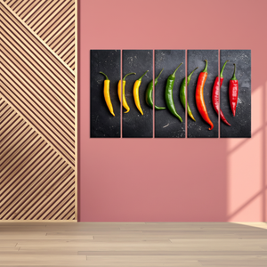 Elegante y moderno cuadro impreso en lienzo para una decoración vibrante del hogar, JUEGO DE 5 LIEÑOS - Product Image 3