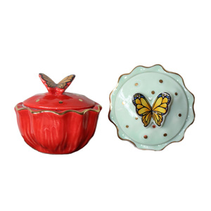 In stile cinese squisito barattolo di ceramica a farfalla di lunga durata antico Agarwood crema portatile solido Eau De Parfum <span class=keywords><strong>Fragrance</strong></span> gel - Product Image 5