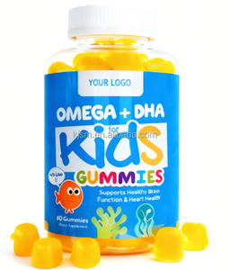 גומי לילדים עם DHA אומגה <span class=keywords><strong>3</strong></span>-<span class=keywords><strong>6</strong></span>-<span class=keywords><strong>9</strong></span> ממקור טהור של אצות |   תמיכה בבריאות המוח והלב |   תוסף ויטמין C ללעיסה לילדים - Product Image 5