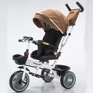 Triciclo para Bebés Nuevo al por Mayor de Fábrica, de Acero y Plástico con Parasol para Niños de 1 a 6 Años - Product Image 2