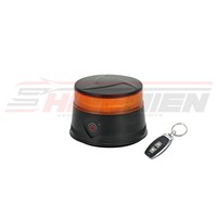 Mini feux de signalisation stroboscopiques rechargeables 15W avec 7 modes clignotants, télécommande sans fil et base magnétique à ventouse