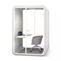 Cabine de bureau insonorisée moderne, canapé acoustique incurvé, mobilier de bureau pour collaboration d'équipe, utilisation hôtelière, taille personnalisée
