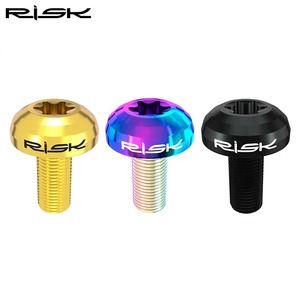 Viti in titanio RISK 12 pz. per freni a disco bici, bulloni di fissaggio M5 in lega di titanio 10MM T25 per dischi bici - Product Image 6