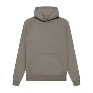 Grosir Logo kustom hoodie pria PENTING potongan katun uniseks ukuran besar kosong