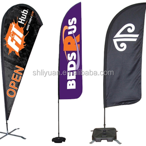 Ngoài trời Tùy Chỉnh thiết kế logo in ấn quảng cáo bãi biển cờ lông cờ Teardrop cờ và biểu ngữ - Product Image 3