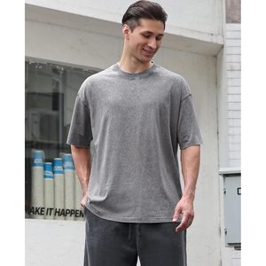 T-shirts en coton pour hommes, coupe ample, manches courtes, décontractés, basiques, respirants, en tissu jersey - Product Image 2
