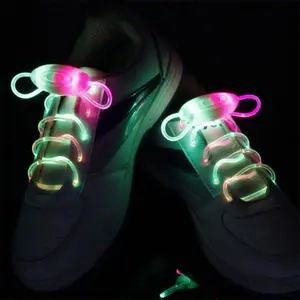 Tali sepatu bercahaya untuk pria wanita, sepatu LED gaya kasual uniseks dewasa dan anak-anak, sepatu ringan renda untuk pesta karnaval