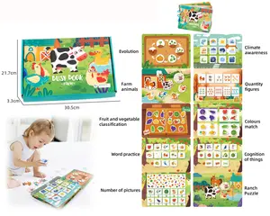 Jinming Baby Book Education Toys Children Learning Activities Sensory Book Animal Farm Activity Book