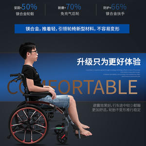 Silla de Ruedas Manual Q05 de Aleación de Aluminio y Aleación de Titanio Aeroespacial, Plegable y Ligera, para Personas Mayores con Discapacidad y Movilidad Reducida - Product Image 4