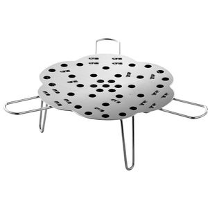 Grille de cuisson vapeur pliable en acier inoxydable 304, support de cuisson vapeur réglable pour œufs, grille de cuisson vapeur perforée et étanche multi-usage pour cuisine - Product Image 1