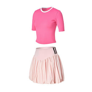 Neues Sommer-Tennisoutfit für Damen, Anpassbares Golf- und Badminton-Kurzarm-Fitness-Sportset - Product Image 3