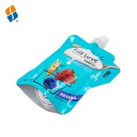 Sacs Doypack à bec verseur en aluminium brillant personnalisés Feiao Pack pour emballage plastique, sachets à bec verseur pour fruits et yaourts, sacs de qualité alimentaire