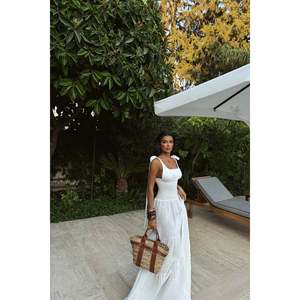 Vestido Largo Informal Blanco con Tirantes - Product Image 5