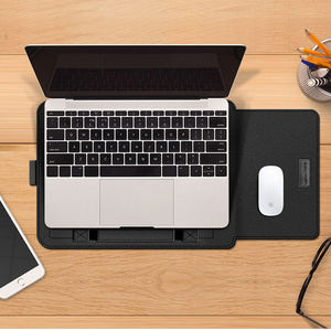 Housse pour ordinateur portable en cuir PU personnalisée 4 en <span class=keywords><strong>1</strong></span> pour Macbook <span class=keywords><strong>Air</strong></span> 13 15 Pro 13 14 16 avec support magnétique et <span class=keywords><strong>pochette</strong></span> pour accessoires - Product Image 2