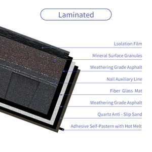 Matériau de toiture léger à bas <span class=keywords><strong>prix</strong></span>, Nouveaux bardeaux de toiture d'asphalte <span class=keywords><strong>rouge</strong></span> asiatique - Product Image 4