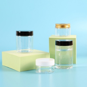 Wide Mouth Leak Proof Food Grade 4oz 6oz 8oz 10oz 16oz PET <b>Plastic</b> Storage <b>Containers</b> With Lids - Product Image 2