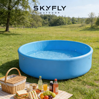Grande piscine gonflable en PVC pour la famille à domicile - Forte capacité de charge, durée de vie supérieure à 10 ans, alternative économique aux piscines enterrées