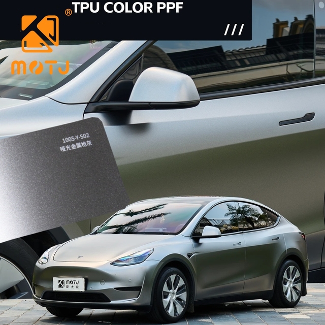 MOTJ TPU Color PPF Matte Metal Gun Grey Colored PPF Anti-scratch protection Self-healing Paint Protection Film Car Wrap Film