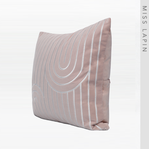 Diseño de interiores Throw Pillow Cover Niñas Dormitorio Arco Bordado Terciopelo Rosa <span class=keywords><strong>Cojines</strong></span> <span class=keywords><strong>Fundas</strong></span> Decorativas - Product Image 3