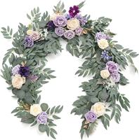 Guirlande artificielle d'eucalyptus de 1.8 mètres de Long, guirlande de fleurs de Rose pour la décoration